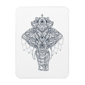 Zentangle Inspiriert Elephant Magnet (Vertikal)