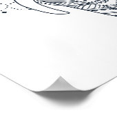 Zentangle Inspiriert Elephant Poster (Ecke)