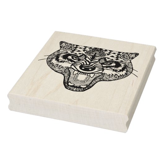 Zentangle Inspiriert Wolf Gummistempel (Stempel)