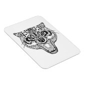 Zentangle Inspiriert Wolf Magnet (Rechte Seite)