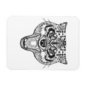Zentangle Inspiriert Wolf Magnet (Horizontal)