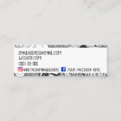 Zentangle® inspirierte Einheimisches Mini Visitenkarte (Rückseite)