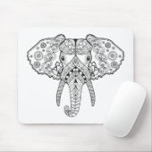 Zentangle inspirierte Elefanten Mousepad (Mit Mouse)