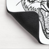 Zentangle inspirierte Wolf Mousepad (Ecke)