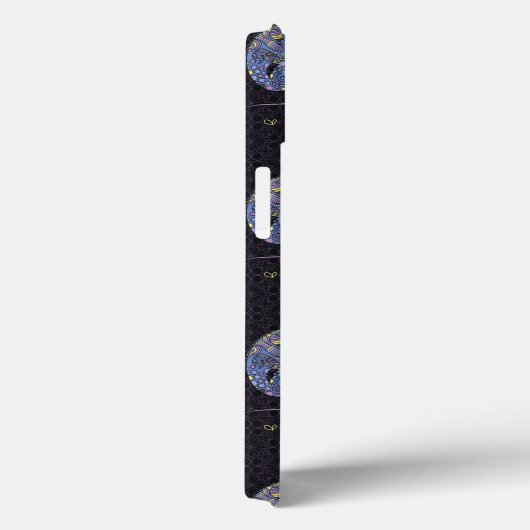 Zentangle Lizard | Monogramm Case-Mate iPhone Hülle (Rückseite / Rechts)