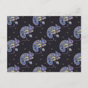 Zentangle Lizard Postkarte