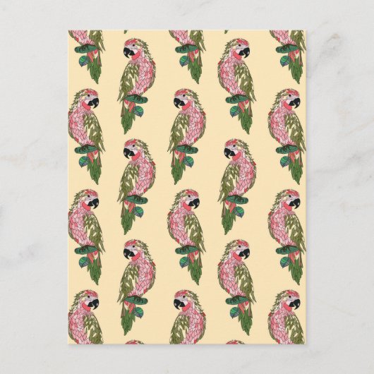 Zentangle Style Parrots 2 Postkarte (Vorderseite)