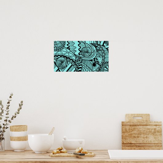 Zentangle Wall Poster (Küche)