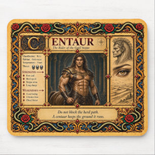 Zentauer, mittelalterliche Bestiarien-Kunst Mousepad
