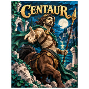 Zentaur, Paper Cut Monster Postkarte