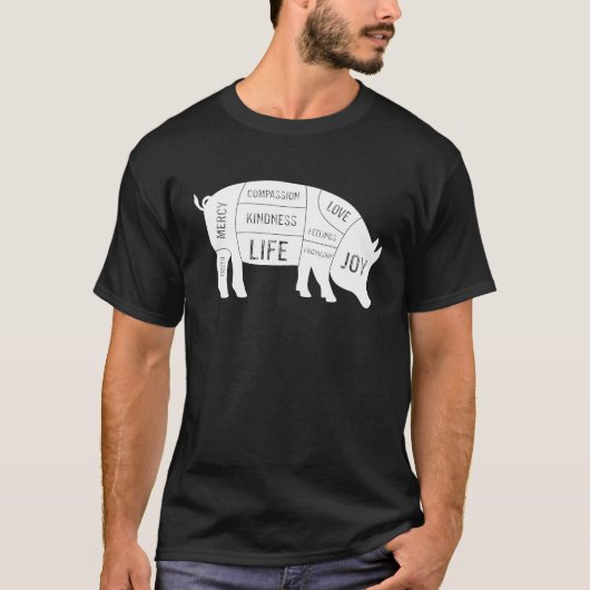 Zentiente Tiere, Freude Liebe Mitgefühl Freundlich T-Shirt (Vorderseite)