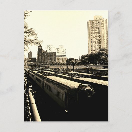 Zentral Bahnhof Chicago ICRR 1969 Postkarte (Vorderseite)