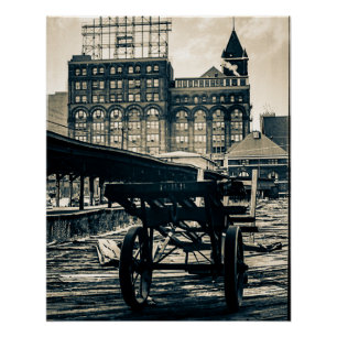 Zentral-Bahnhofsbahnhof Chicago ICRR 1960er Poster