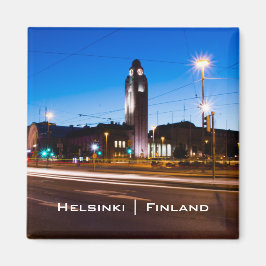 Zentral Helsinki während der Blauen Stunde Magnet