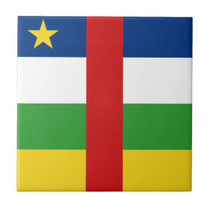 Zentralafrikanische Flagge Keramikfliese