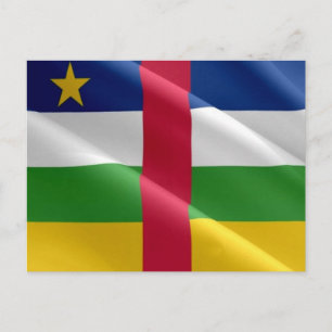 Zentralafrikanische Republik - Flagge - Postkarte