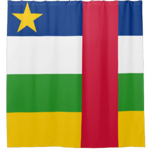 Zentralafrikanische Republik (ZAR) Flagge Duschvorhang
