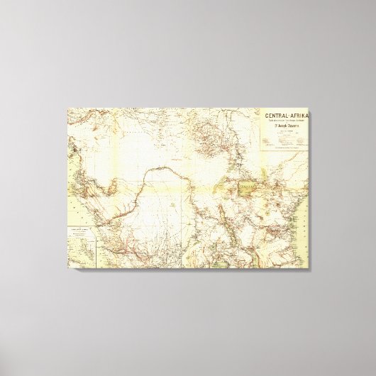 ZentralafrikaPanoramakarte Zentralafrika Leinwanddruck (Vorderseite)