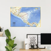 " Zentralamerika: 1973 Detaillierte MAP ... Poster (Heimbüro)