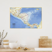 " Zentralamerika: 1973 Detaillierte MAP ... Poster (Küche)