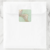 Zentralamerika 4 quadratischer aufkleber (Tasche)