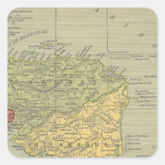 Zentralamerika 5 quadratischer aufkleber (Vorderseite)