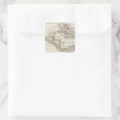 Zentralamerika 6 quadratischer aufkleber (Tasche)