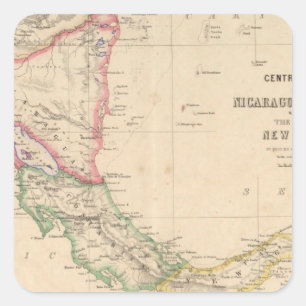 Zentralamerika 9 quadratischer aufkleber