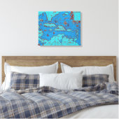 Zentralamerika ("Amerika Occidentalis") Leinwanddruck (Insitu (Schlafzimmer))