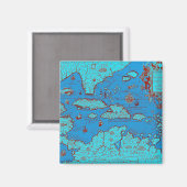 Zentralamerika ("Amerika Occidentalis") Magnet (Vorderseite/Rückseite)