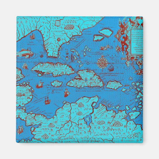 Zentralamerika ("Amerika Occidentalis") Magnet (Vorne)