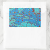 Zentralamerika ("Amerika Occidentalis") Rechteckiger Aufkleber (Tasche)