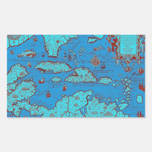 Zentralamerika ("Amerika Occidentalis") Rechteckiger Aufkleber (Vorderseite)