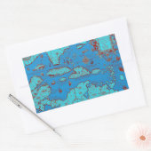 Zentralamerika ("Amerika Occidentalis") Rechteckiger Aufkleber (Umschlag)