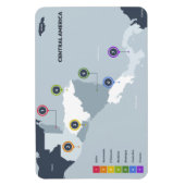 Zentralamerika-Karte Magnet (Vertikal)