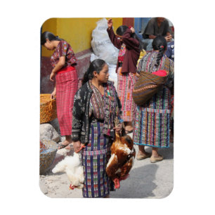 Zentralamerika-Markt - Guatemaltekischer Markt Magnet