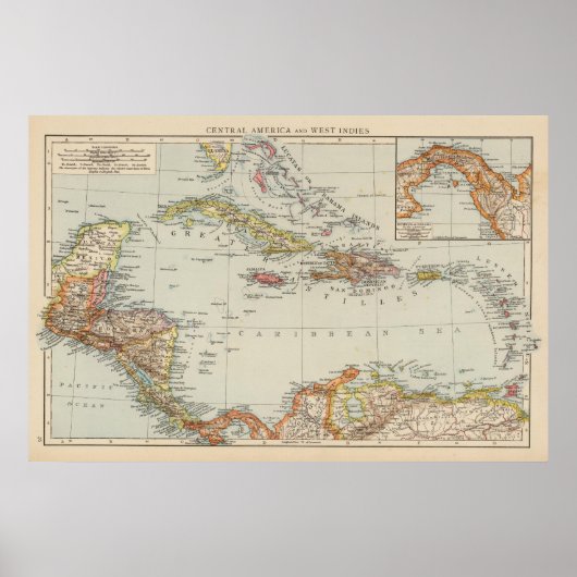 Zentralamerika Poster (Vorne)