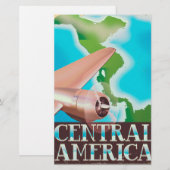 Zentralamerika Vintages Flugplakat Briefpapier (Vorne/Hinten)