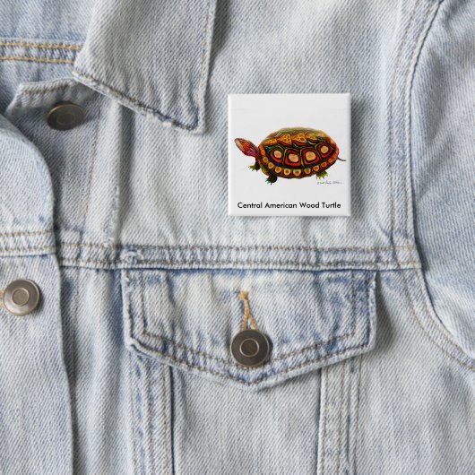 Zentralamerikanisches hölzernes Schildkröte-Button Button (Beispiel)