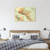 ZentralamerikaPanoramakarteMittelamerika 2 Leinwanddruck (Insitu (Schlafzimmer))