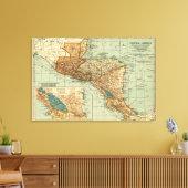 ZentralamerikaPanoramakarteMittelamerika 2 Leinwanddruck (Insitu (Wohnzimmer))
