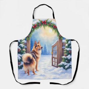 Zentralasiatischer Schäferhund Schneetor Weihnacht Schürze