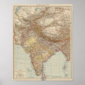Zentralasien, Indien Poster (Vorne)