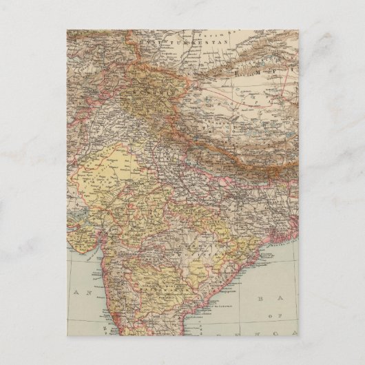 Zentralasien, Indien Postkarte (Vorderseite)