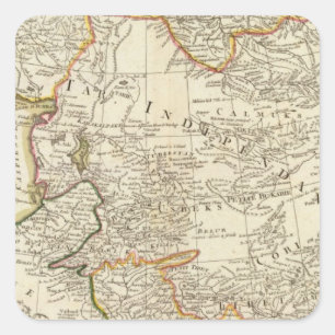 Zentralasien Quadratischer Aufkleber