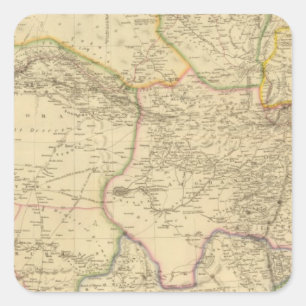 Zentralasien Quadratischer Aufkleber