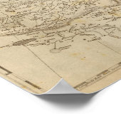 Zentralasienplan von Arrowsmith Poster (Ecke)