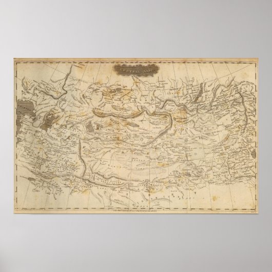 Zentralasienplan von Arrowsmith Poster (Vorne)