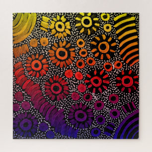 Zentralaustralischer Aborigi-Künstler Naomi Price Puzzle
