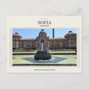 Zentralbad Mineralwasser Springbrunnen, Sofia Postkarte